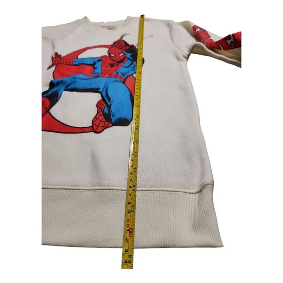 Marvel Vintage Style Spider-Man Marvel Comics Crewneck Sweatshirt Off-White XS - Picture 4 of 5